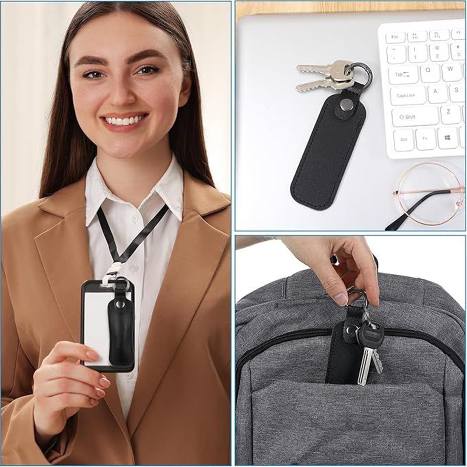 Custodia per trasmissione flash: borsa portaoggetti USB in pelle artificiale con cerniera, organizer compatto per chiavette di memoria e elettronici, supporto da viaggio portatile per zaino