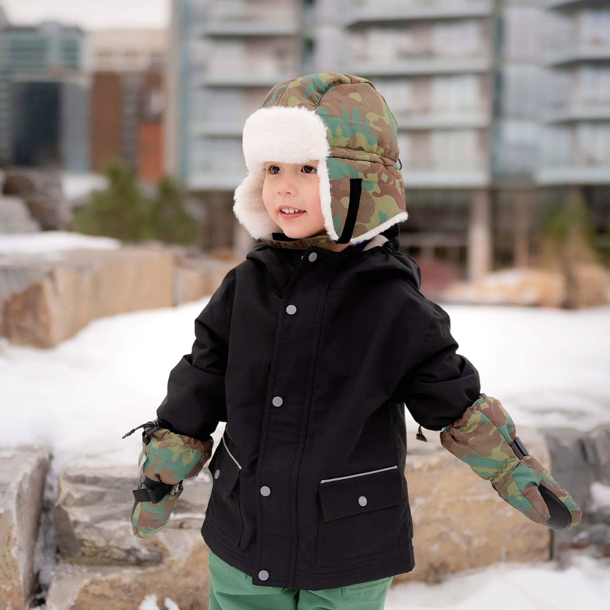 Jan & Jul Wasserdichte Regenjacke Kinder, Warme Matschjacke Gefüttert mit Fleece