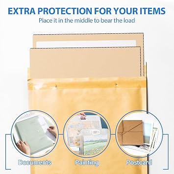 100 Pieces Corrugated Cardboard Sheets Flat CardBoard Sheets for Mailer Inserts and Dividers, Crafts, Packing, Shipping, Moving, Mailing (Brown, 3.5x4.5 Inch)