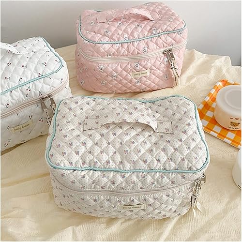 Miniatura 6 de Bolsa de maquillaje de algodón Bolsa de lavado Bolsa de almacenamiento de gran capacidad Cosméticos Mujeres Organizador de viaje Bolsas de