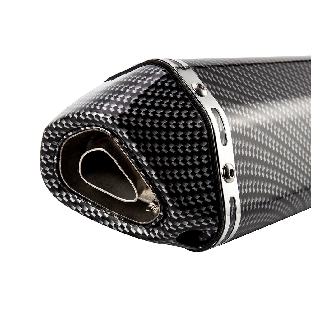 Silenciador de tubo de escape para moto, scooter, diámetro 38 – 51 mm, tubo de silenciador extraíble GP de fibra de carbono