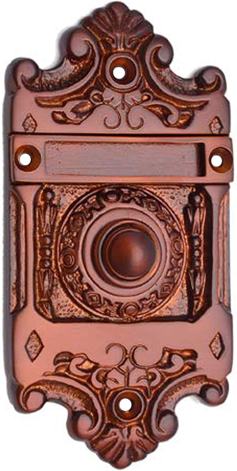 Adonai Hardware Nehushtan Decorative Brass Bell Push (Oil Rubbed Bronze)