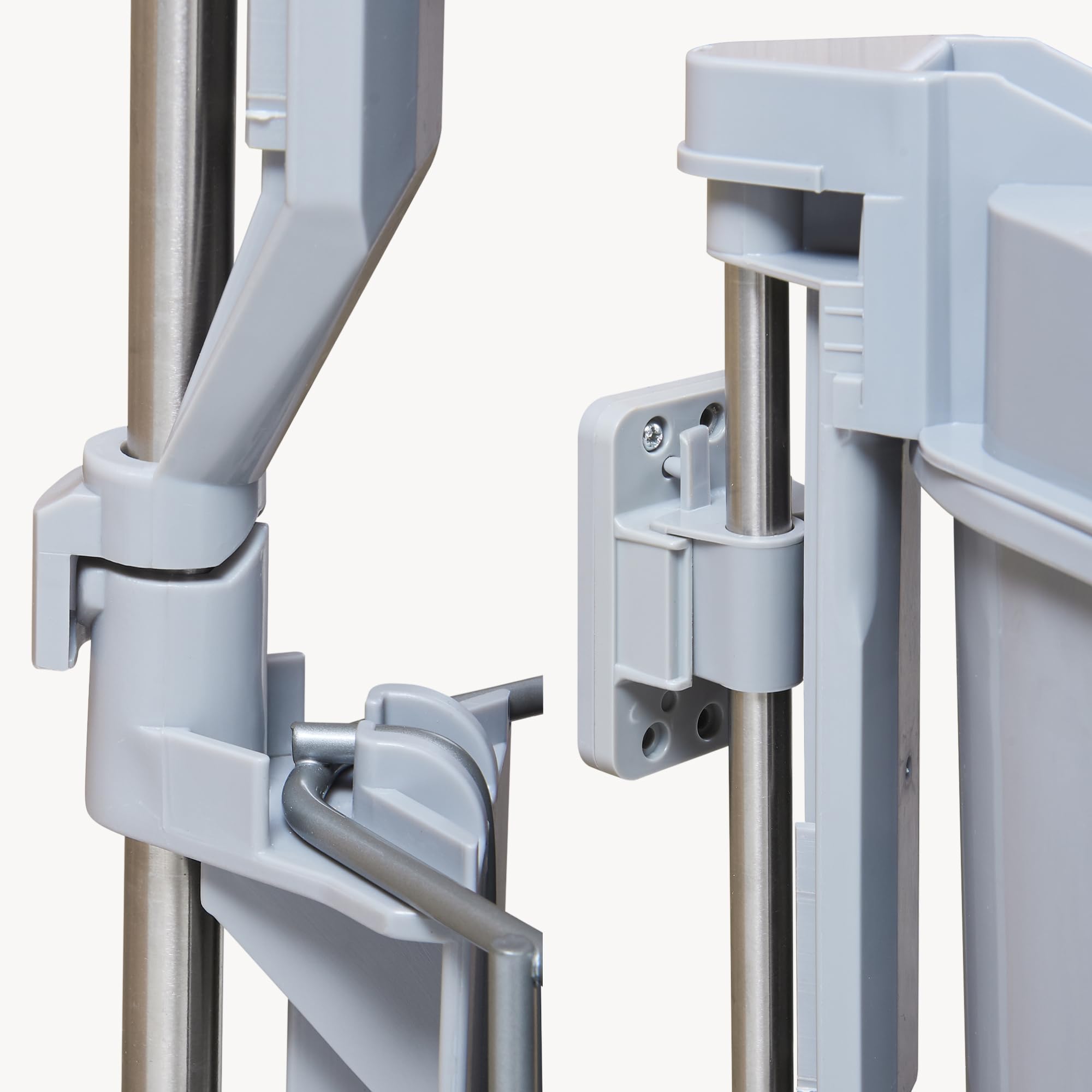 [en.casa] Einbau-Mülleimer Küche Kollby Mülltrennsystem 3fach für Unterschrank 50 cm breit 2 x 12L+1 x 6L Einbaumülleimer schwenkbar mit Deckel Grau