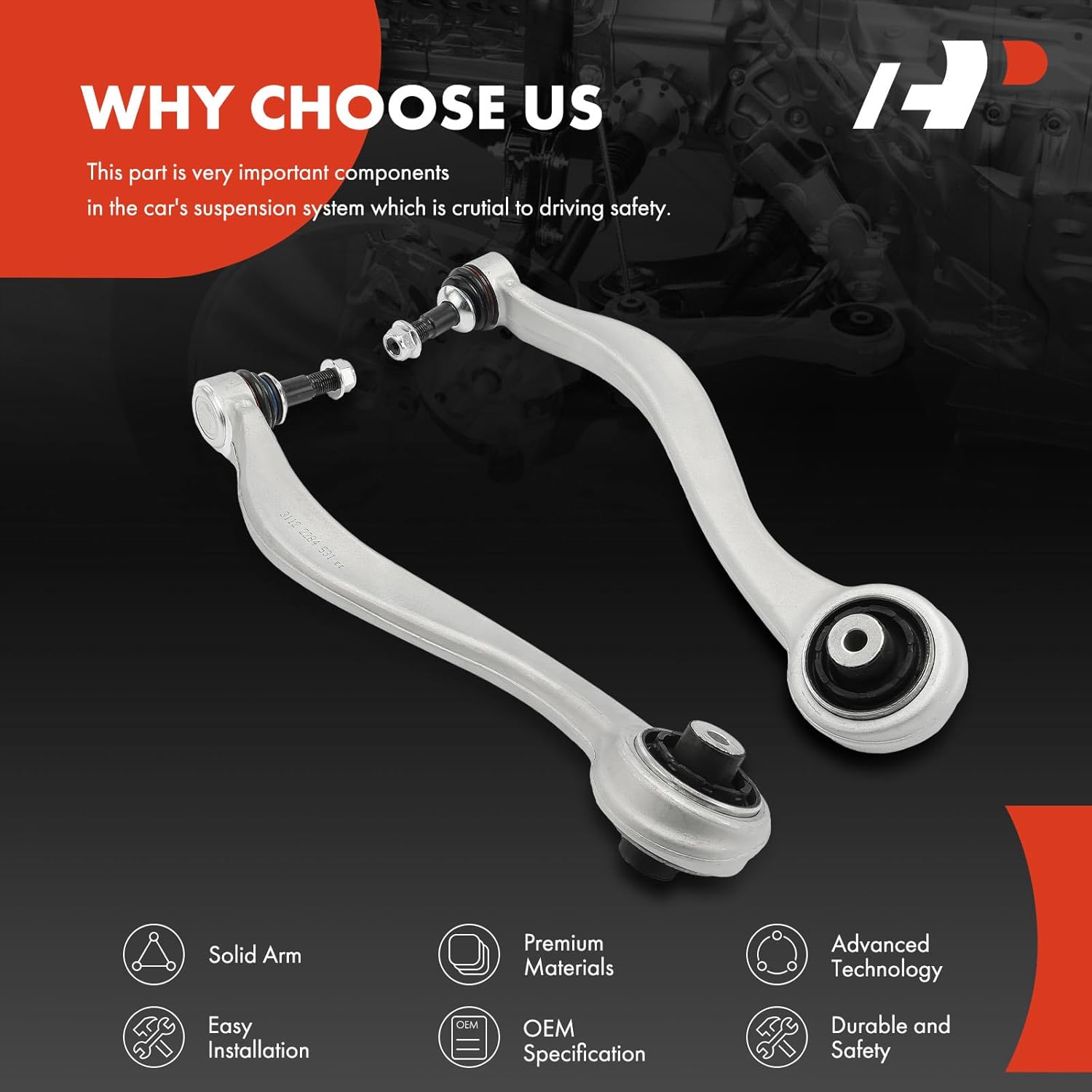 A-Premium 2 x Front Forward Control Arm with Ball Joint & Bushing, Compatible with BMW M4 2015-2020, M3 2015-2018, M2 2016-2021