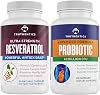 TRUTHENTICS Resveratrol with TransResveratrol Advanced Probiotic Bundle - Healthy Aging, Heart, Immune & Digestive Support - Gluten Free, Non-GMO - Easy to Swallow Capsules