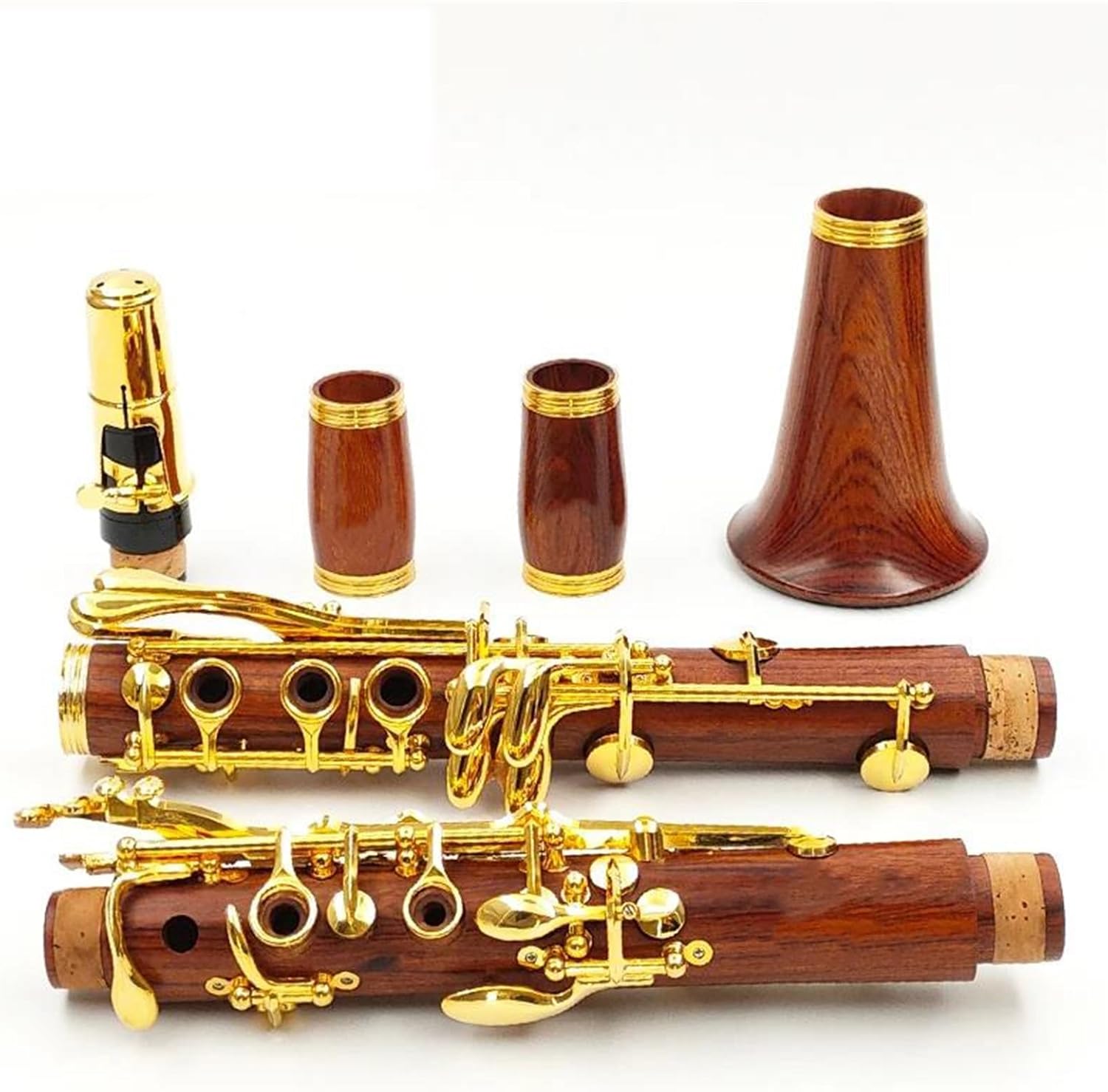 Rosewood Professional Clarinet - BB/rose Gold Plated Keys - Rosewood - B Flat - C