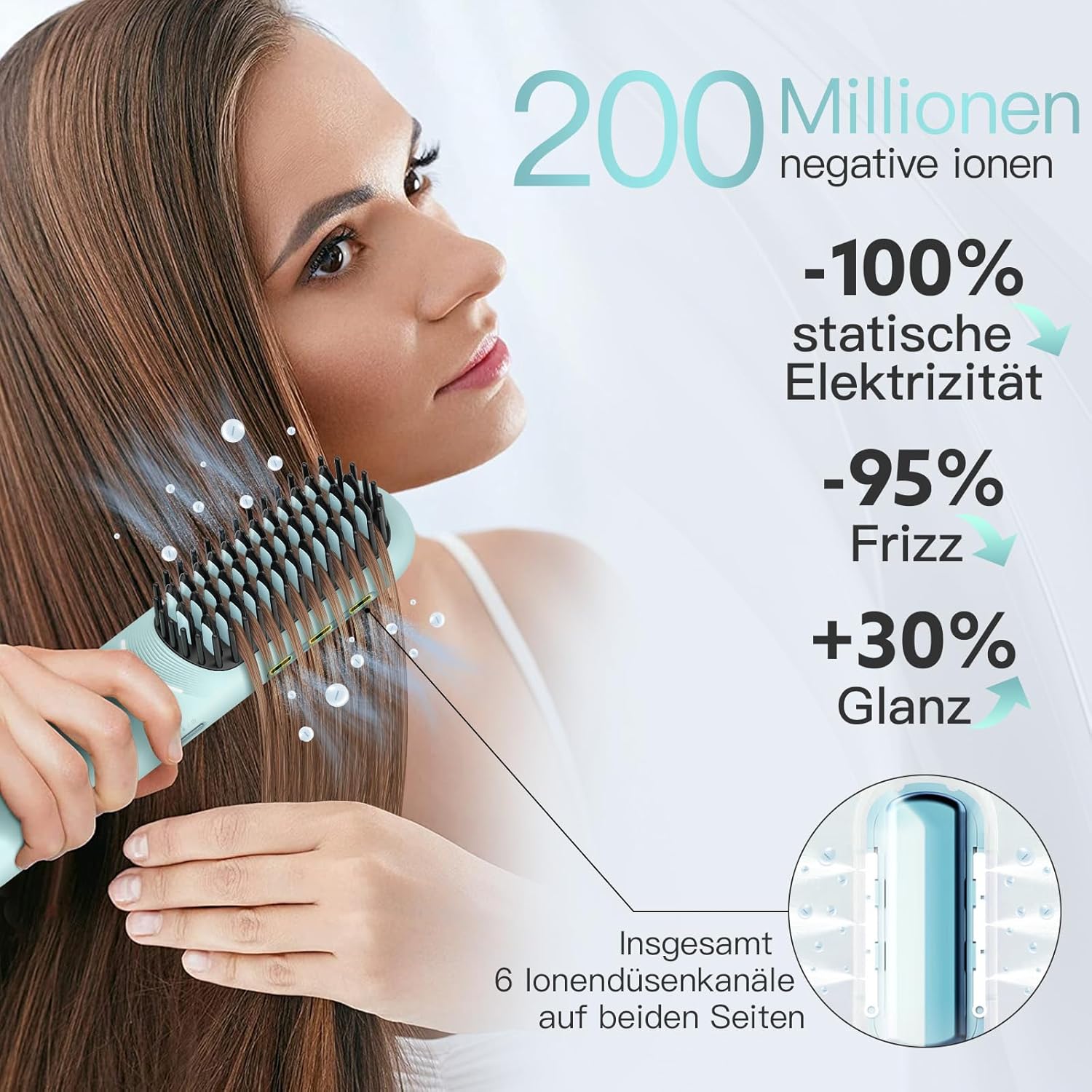 webeauty Wireless Straightening Brush részletek