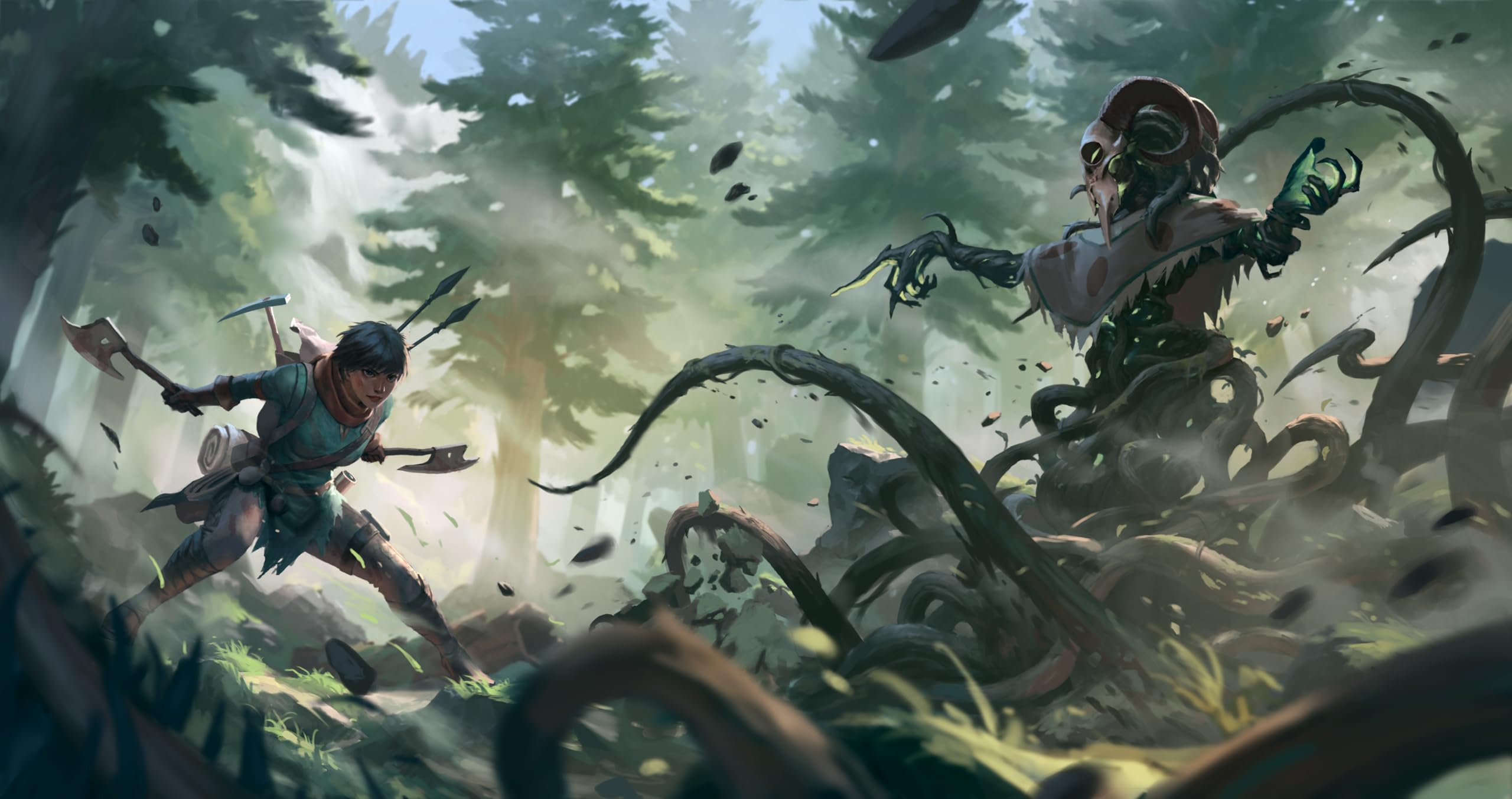 APE Games: Ivion: The Fox & The Forest - Herocrafting, Fantasy Fighting Deck-Building Board Game, Stand-Alone & Cross Compatible, Ages 13+, 2 Players - Image 3