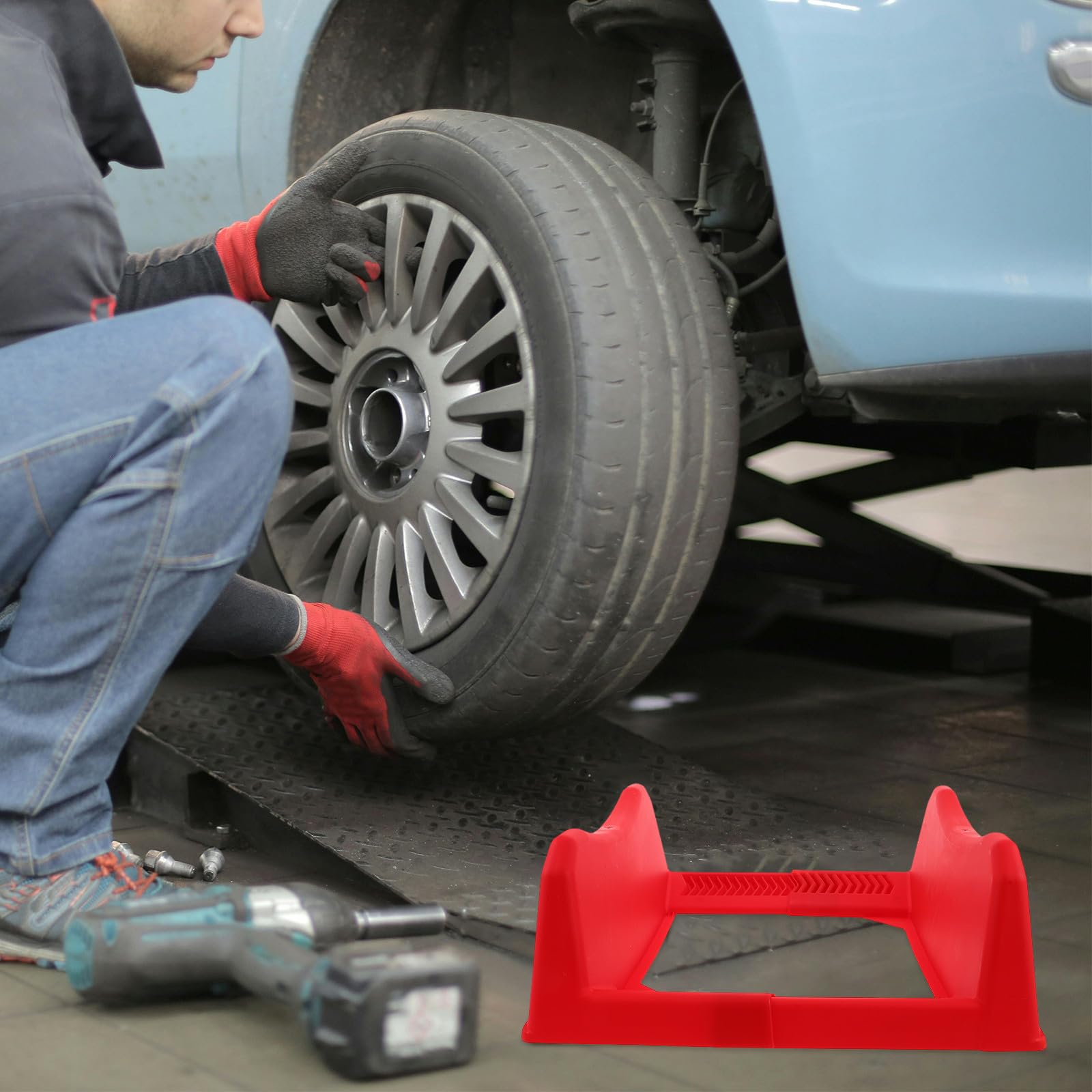 Supporto per Pneumatici in Plastica Rosso, Regolabile, Impilabile | Ruote e Pneumatici, Installazione Semplice, Stile Elegante, Adatto a Garage e Spazi Commerciali