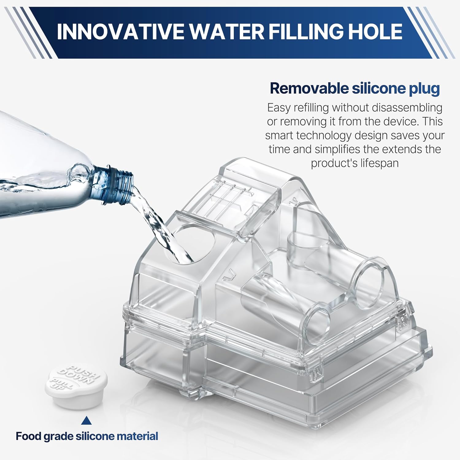 2 Packs Replacement Cleanable Water Chamber 37299 for AirSense 10 & AirCurve 10, FSA/HSA Eligible, Perfect Fit & Reliable Seal Water Tub for Durable Use, Great-Value Replacement Supplies by Everness