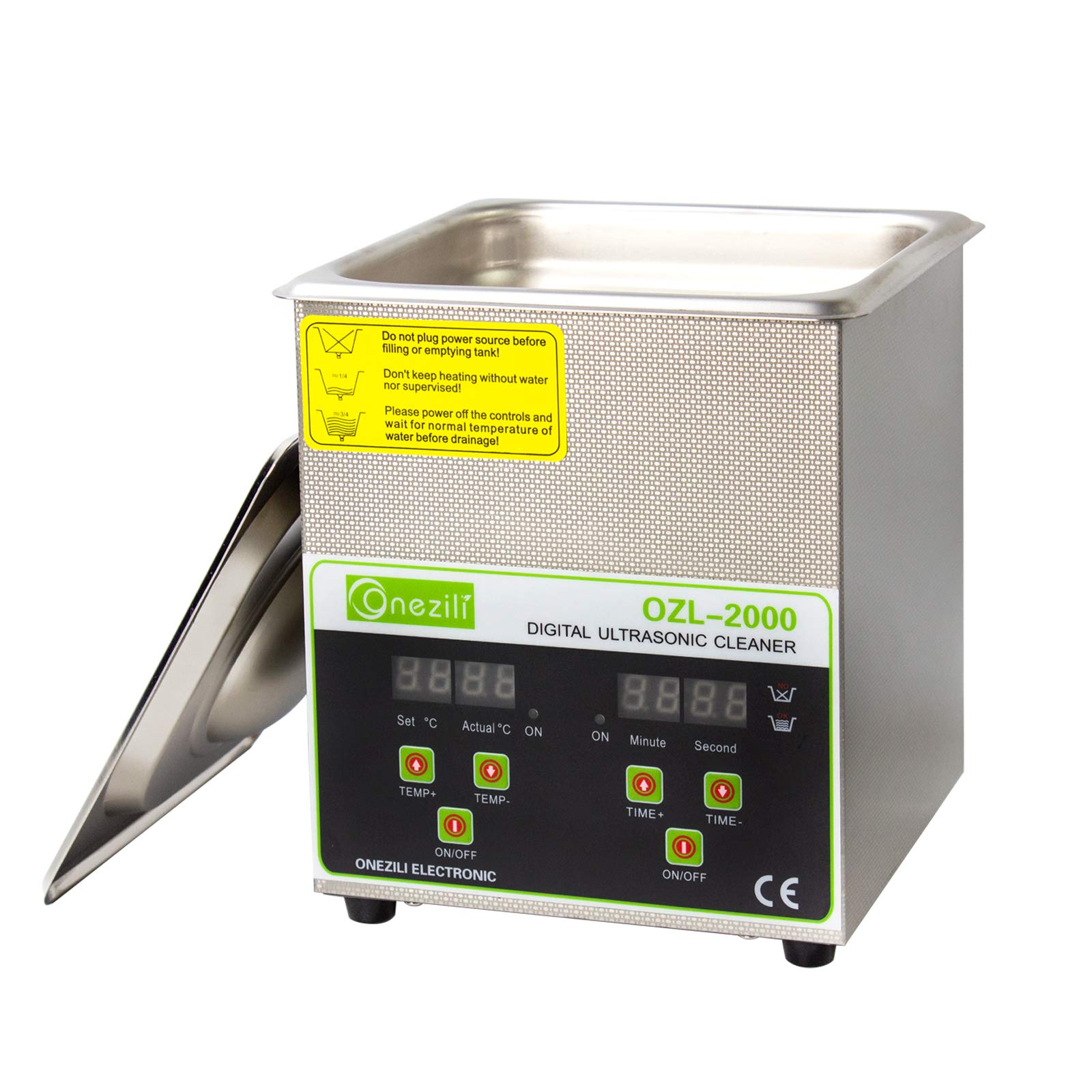 Limpiador ultrasónico profesional de funcionamiento digital, con cesta y temporizador, para limpieza de PCB grande, piezas de metal, herramienta (2L)