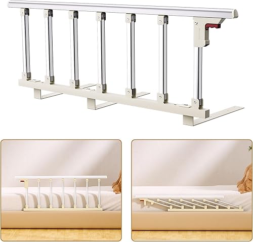 Rieles de cama para adultos mayores, barandillas plegables de 40 x 16 pulgadas para personas mayores, aptas para cama matrimonial, individual, king,