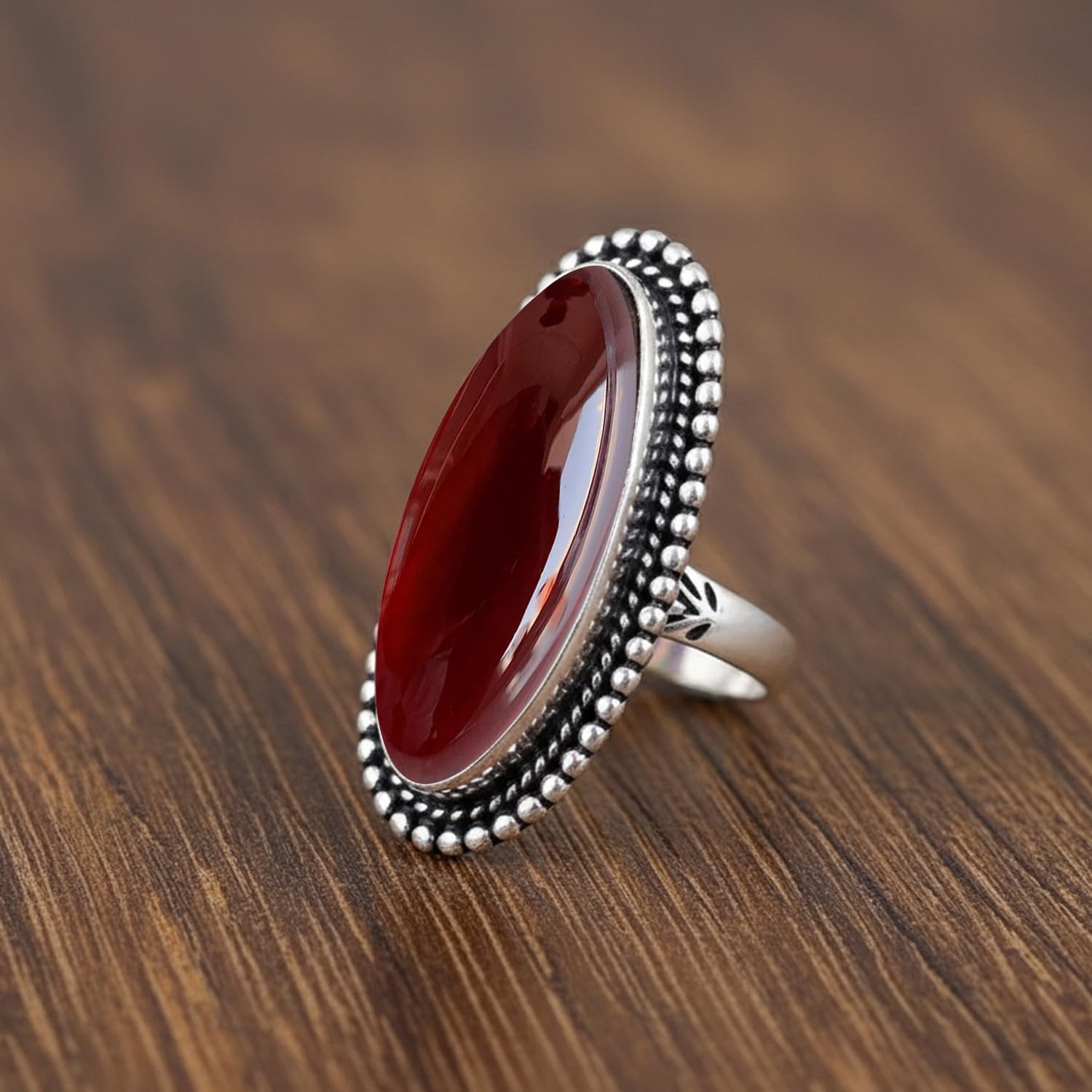 Handmade Large Oval Shape Gemstone 925 Sterling Silver Handmade Promise Proposal Ring for Women Gift for her