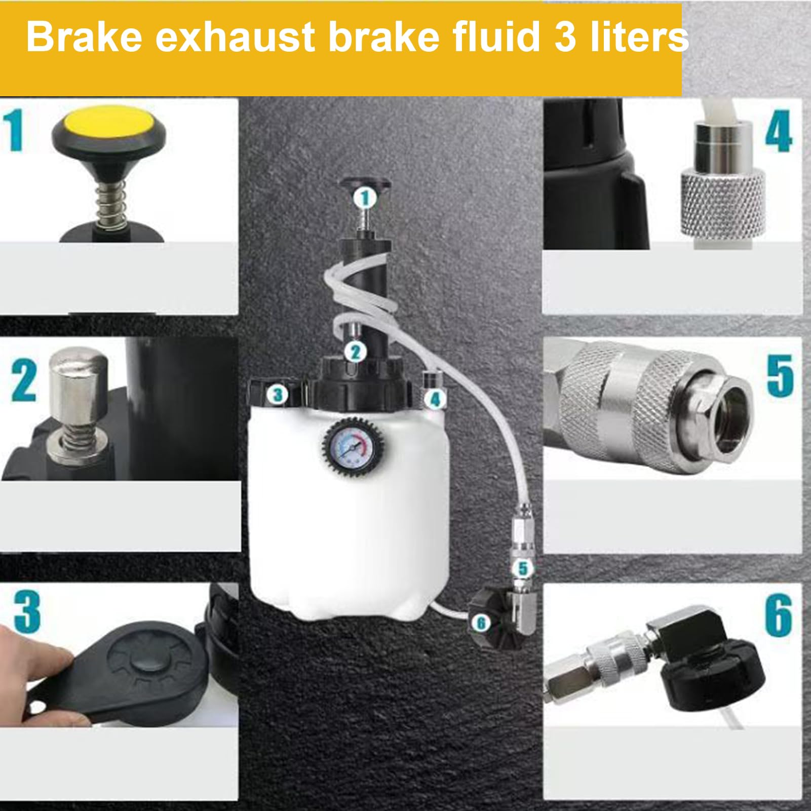 Kit Per Sanguinamento Freni A Pressione Pezzo Di Ricambio Per Autoveicoli | Pompa Fluido Manuale Per Sanguinamento Impianto Frenante Per Rimorchio Camper Camion Autovettura Berlina
