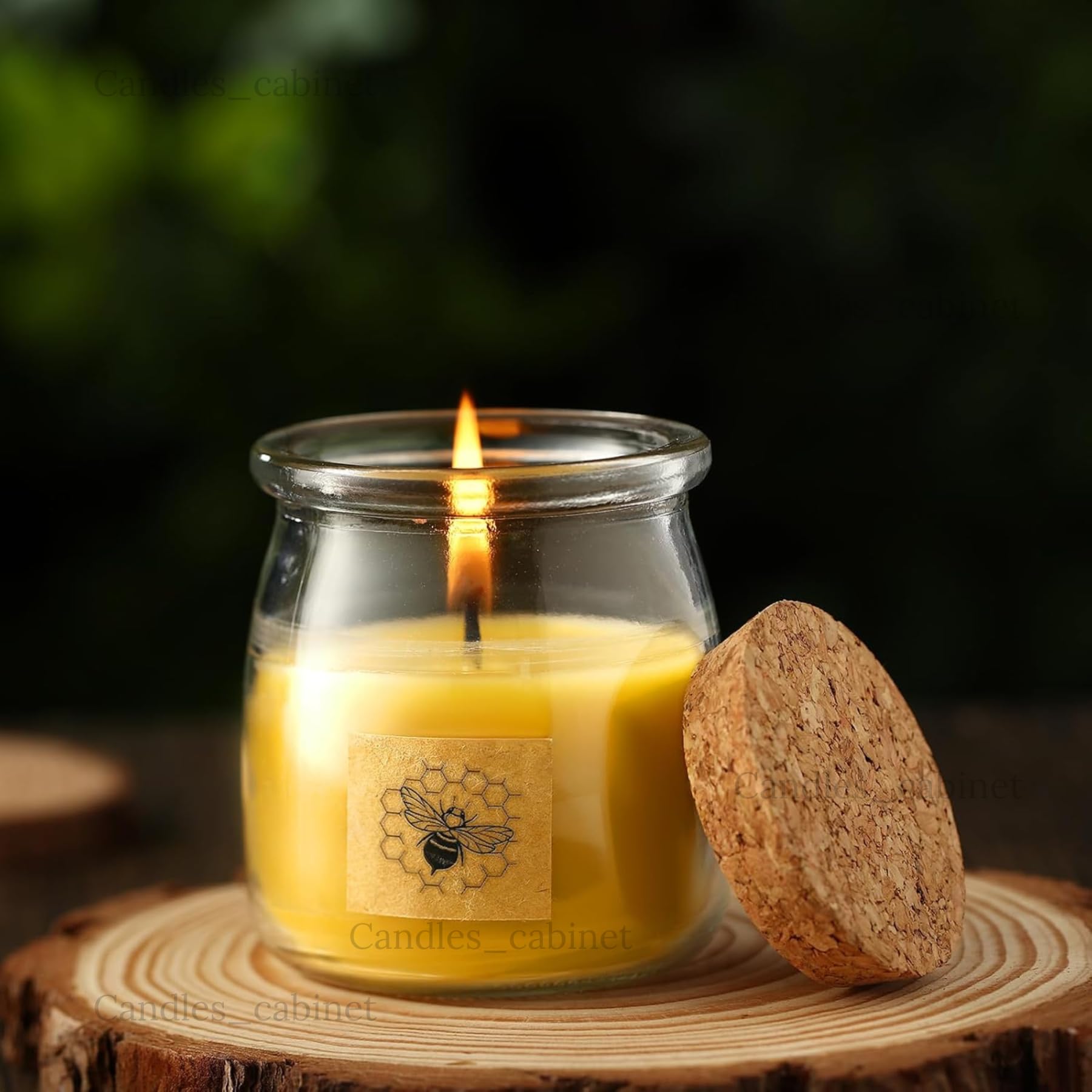 CANDLE CABINETS Beeswax Candle in Glass Jar, 100% Pure Beeswax Candle Organic Long Burning Yellow Bees Wax Bridesmaid Gift for Bridal Shower Bachelorette Party(8.5oz)-image-41
