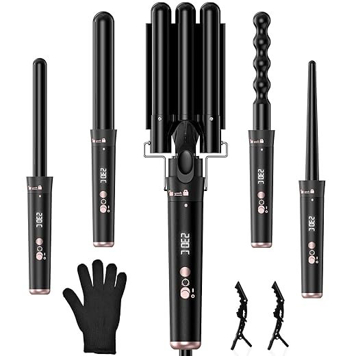 Onftrym Curling Iron 5-in-1 – Black