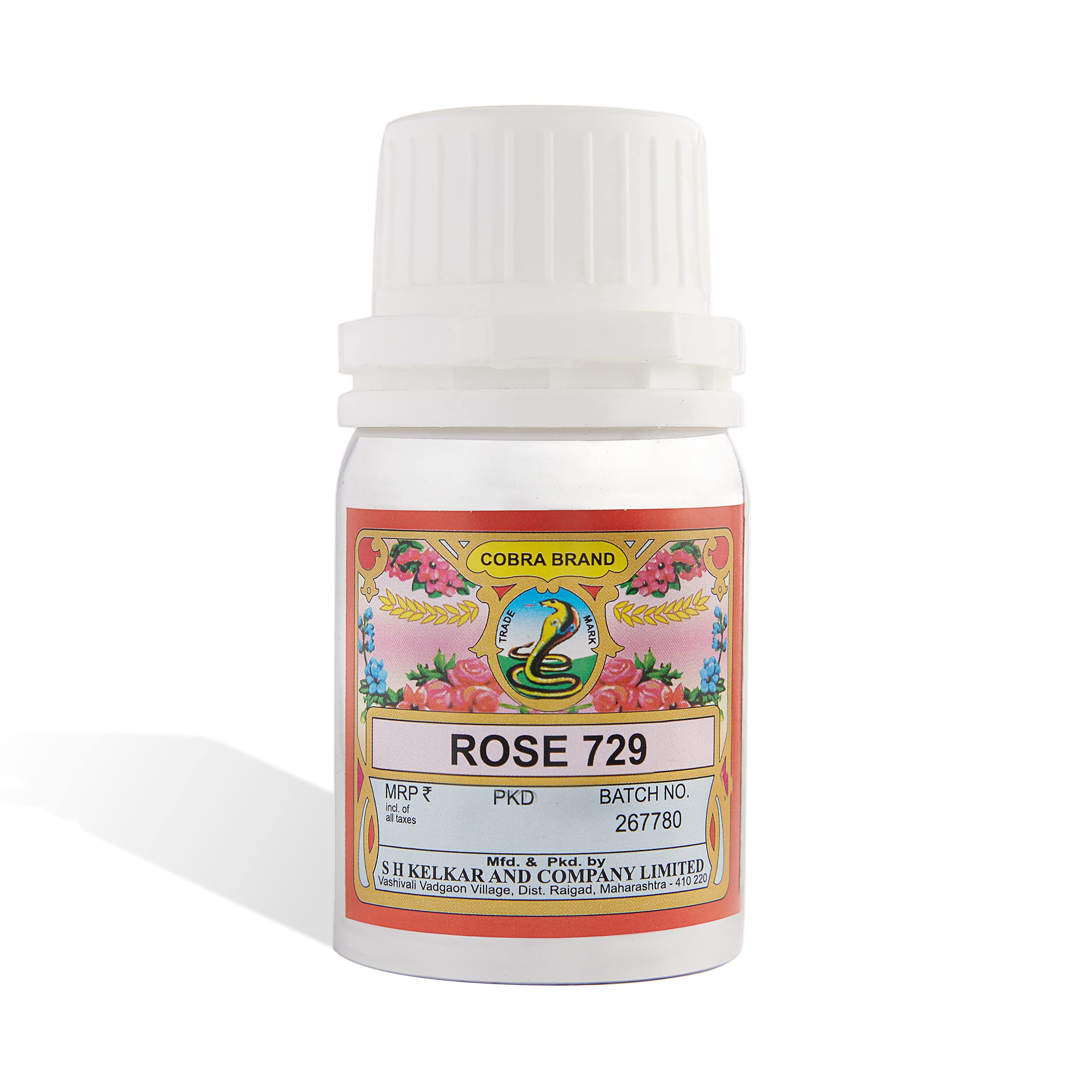 K E V AK E V A Cobra Rose 729 Attar Perfume, Unisex, Popular Scent, Non-Alcoholic, Long Lasting Attar Oil, Concentrated Fragrance Oil - 50 g