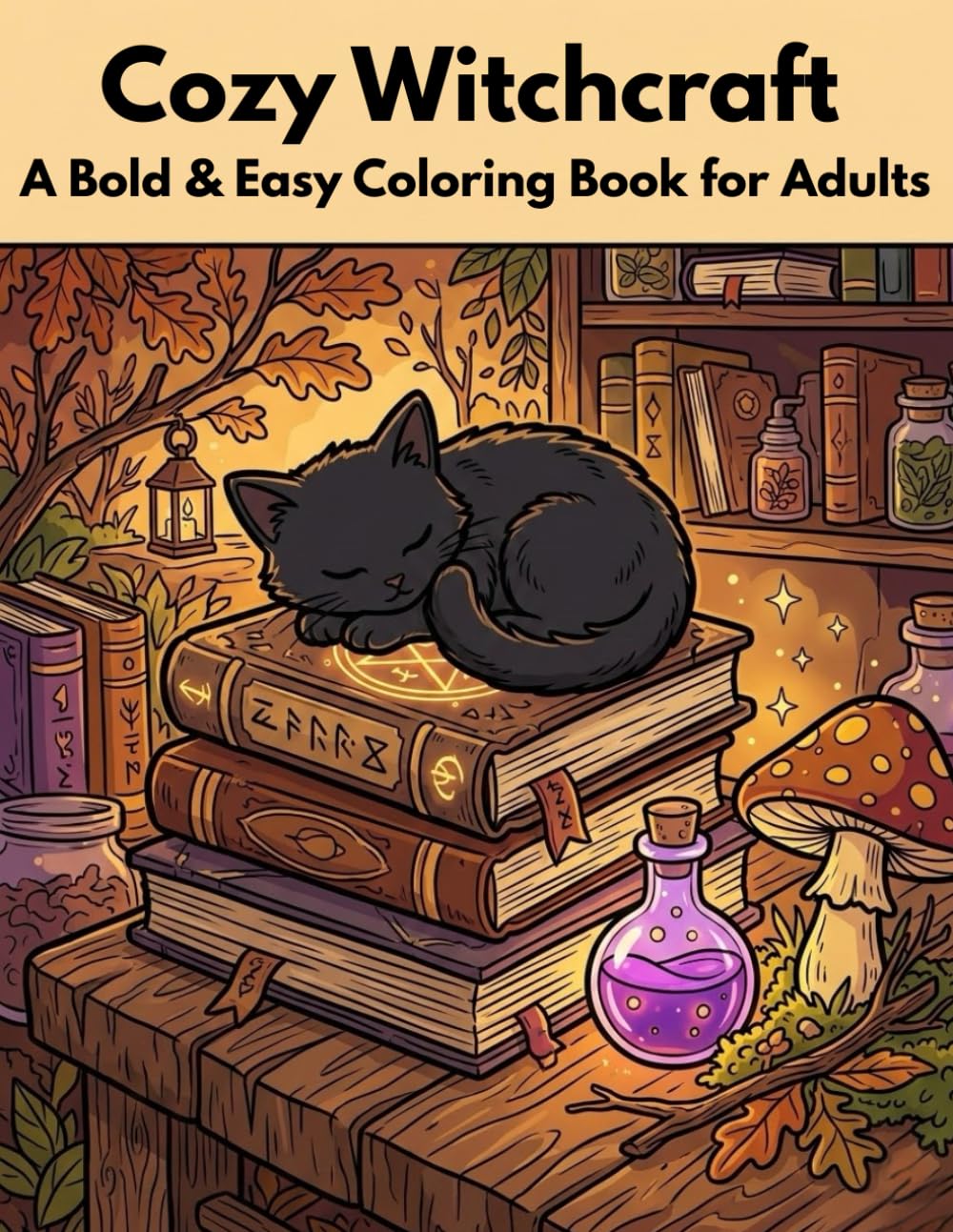 Cozy Witchcraft: A Bold & Easy Coloring Book for Adults