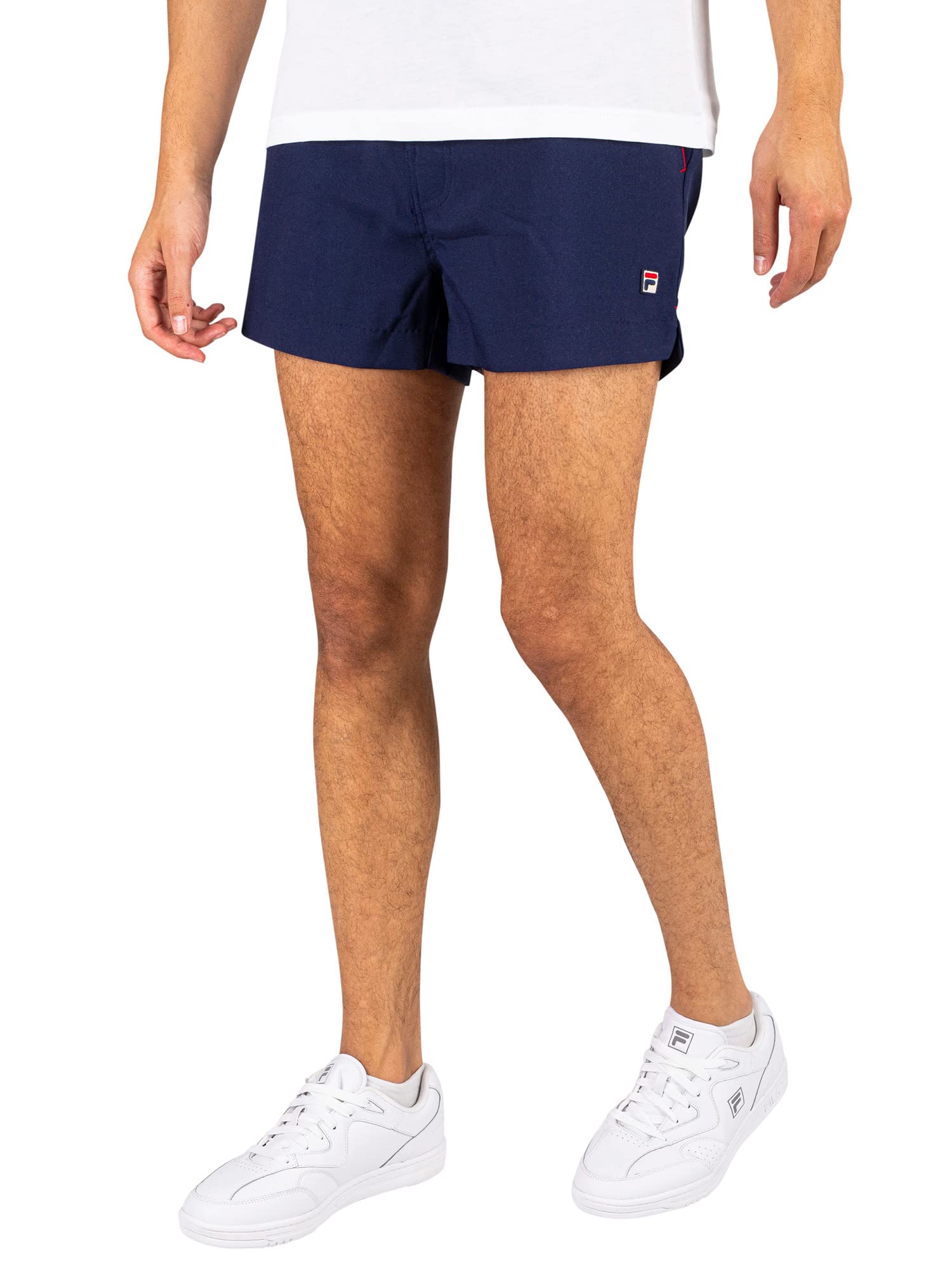 FilaMen's Hightide 4 Terry Pocket Stripe Sweat Shorts, Blue, XXL