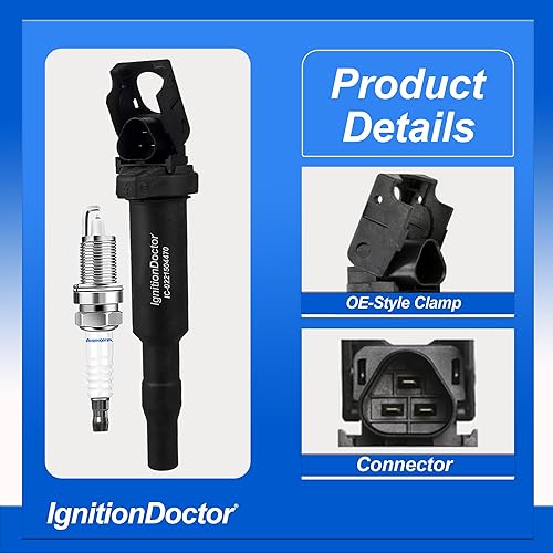 Miniatura 5 de IgnitionDoctor Ignition Coils and Iridium Spark Plugs Pack of 6 Compatible with Select 2006-2013 BMW 128i 328i X3 X5 Z4 & 3.0L Models UF592