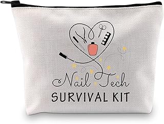 Nail Tech Gift Nail Tech Survival Kit Accessories Travel Organizer Bag Manicurist Gift Nail Artist Gift Beautician Gift (Nail Tech Survival CA)