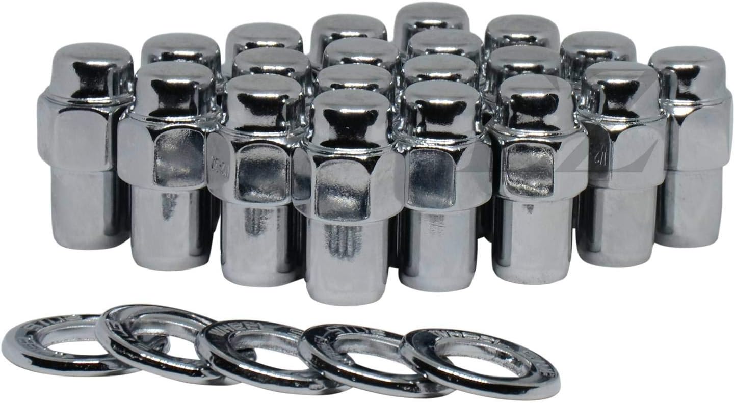 Cragar Standard Mag Lug Nut 1/2"-20 with Center Washer Set of 20 Pcs