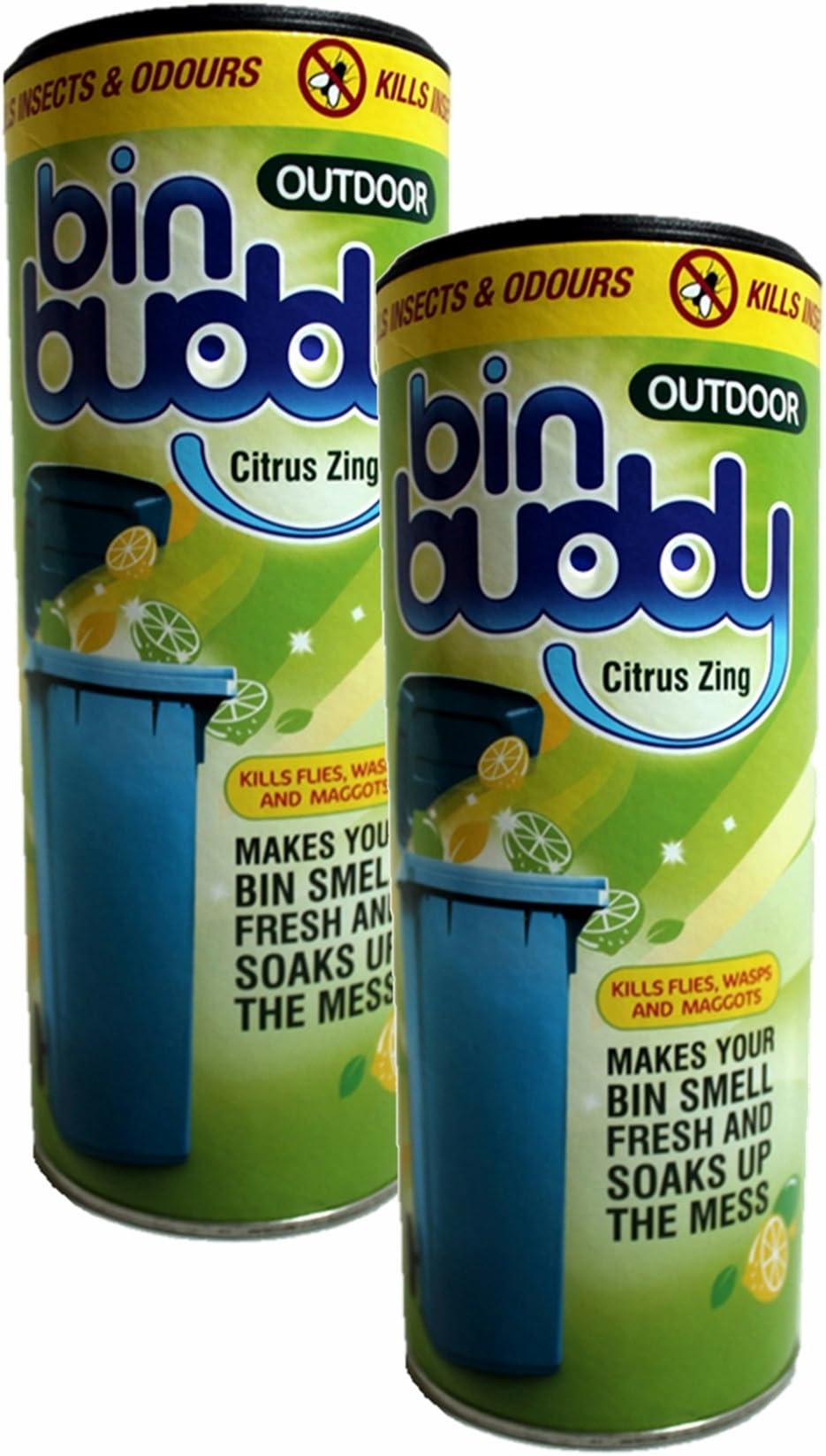 BIN BUDDY Citrus, Kills Flies,Wasps and Bad Odour 450g x 2