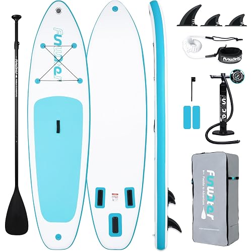 FunWater Inflatable Ultra-Light Stand Up Paddle Board for All Skill Levels with Premium SUP Paddleboard Accessories,Non-Slip Comfort Deck for Youth & Adults