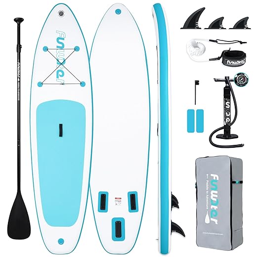 Inflatable Stand Up Paddle Board (Sky Blue, Orange, Light Blue, Pink Tiki) - $135.99