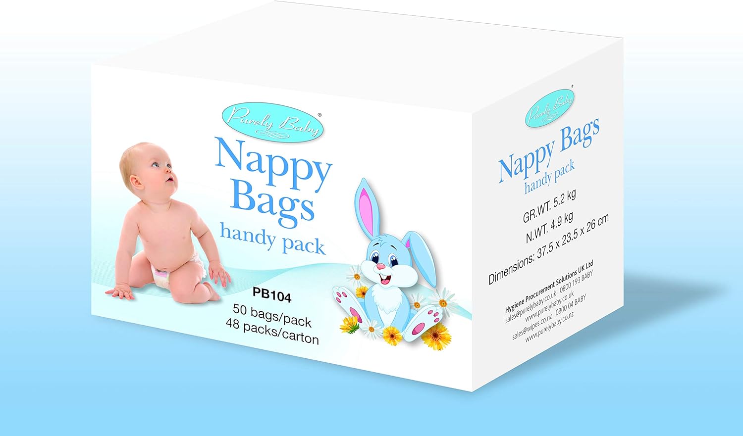 Purely Baby Nappy Bags Carton of 24 Packs of 100 Amazon.co.uk Baby Products