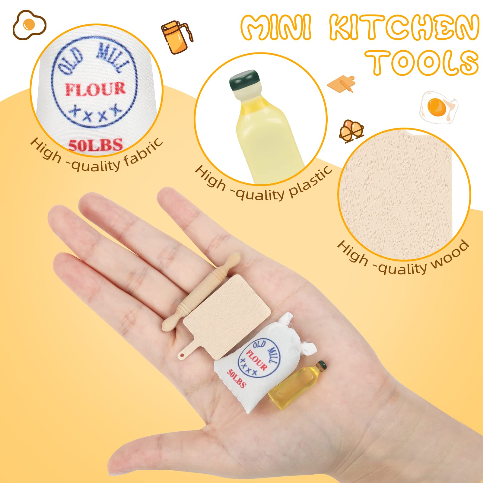 Accessori per gnomo Natale, 4 pezzi accessori per gnomi, posate e piatti in miniatura, set di accessori per gnomi, in miniatura e latticini, stoviglie