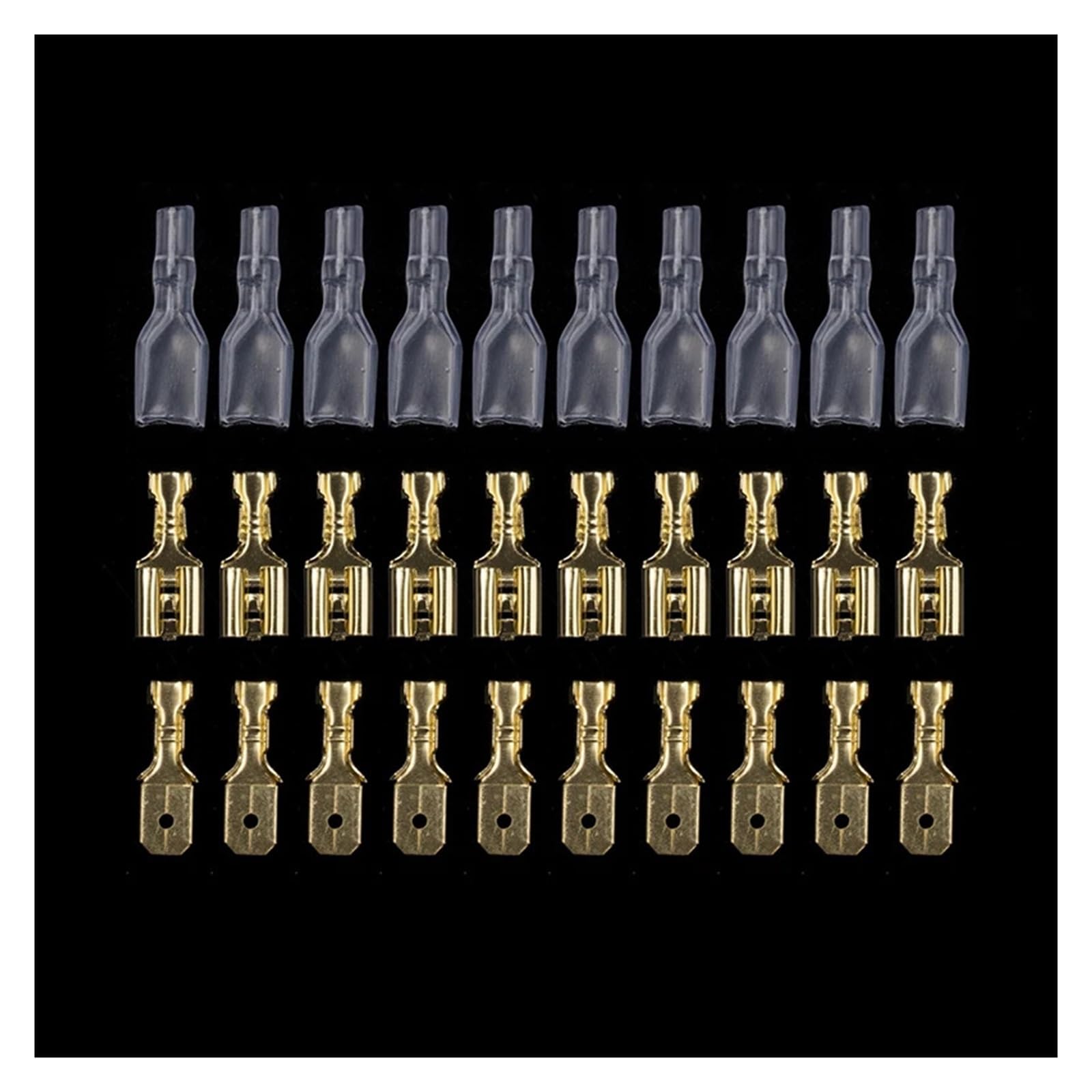 BYLSAGWHT 760PCS 2.8/4.8/6.3mm Female&Male Crimp Terminals Seal Spade Wire Connectors Set with Insulating Sleeves For 0.5mm2-1.5mm2