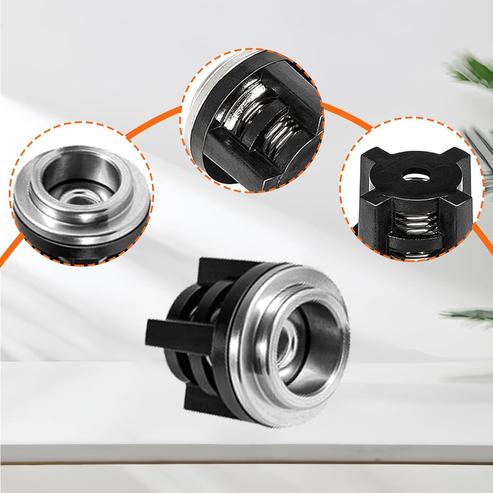 Kit de repuesto de bombas de lavadora de alta presión, 6 unidades, válvulas de cavidad de acero inoxidable para modelos 280/380/55 modelo de coche de lavadora