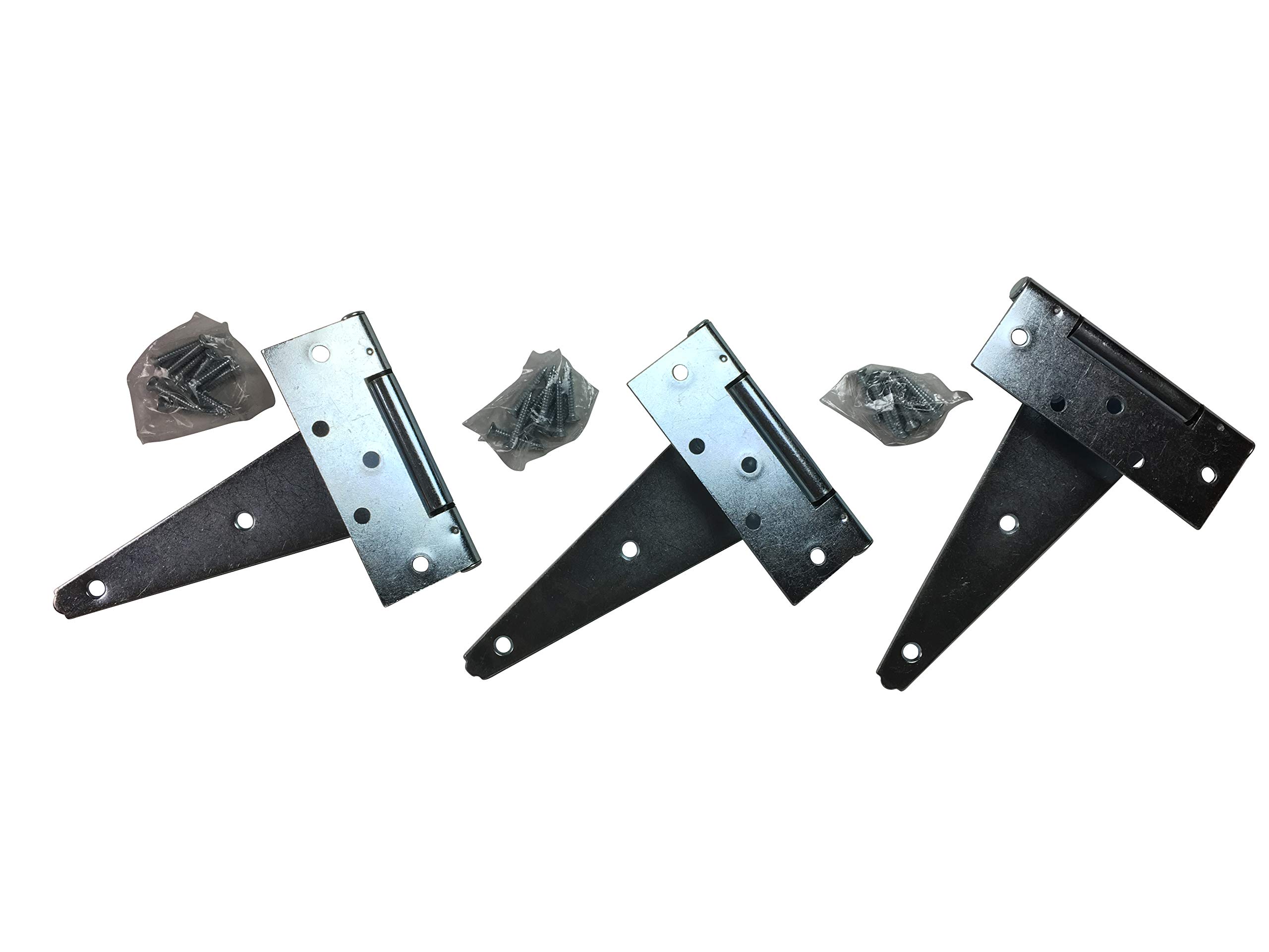 Steel Workers3 Pack of Heavy Duty 10" Carbon Gate T Hinges