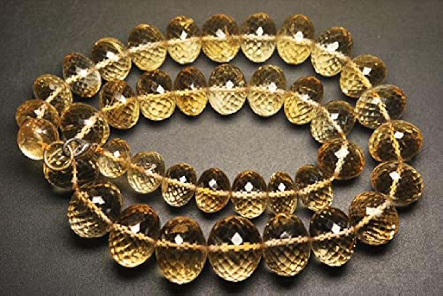 Citrine micro facettée rondelles 10-18mm en pierre naturelle pour création de bijoux DIY