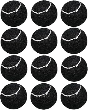 URBEST Tennis Ball 12 Packs Training Tennis Balls Practice Balls for Novice Player, Pet Dog Playing Balls with Mesh Carry Bag