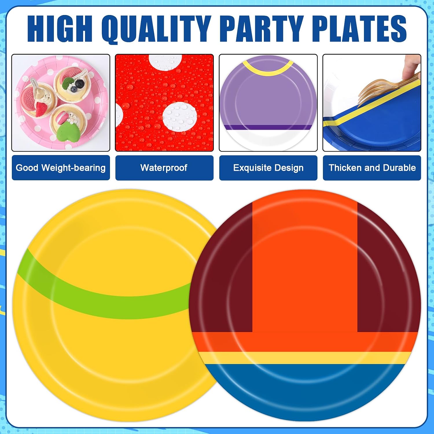 48 PCS Red Mouse Party Paper Plates Cartoon Mouse Theme Party Supplies 7 In Red Polka Dot Dessert Plates Mouses Color Disposable Tableware Set for Kids Birthday Cartoon Theme Parties Decorations