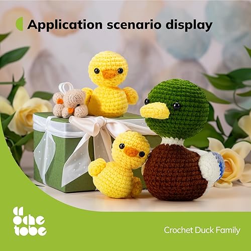 Miniatura 5 de Crochetobe Kit de ganchillo para principiantes, el kit de animales de ganchillo incluye instrucciones fáciles de seguir y tutoriales en video, kit