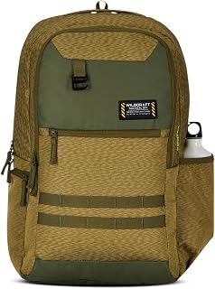 Wildcraft Tactical 30L Laptop Backpack for Travel Gym Office | Unisex Workpack with Molle Loop Rain Cover & Super Glide Me... Price In India