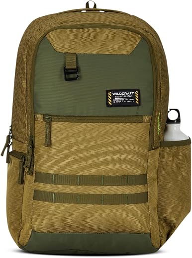 Wildcraft Tactical 30L Laptop Backpack for Travel Gym Office | Unisex Workpack with Molle Loop Rain Cover & Super Glide Me...