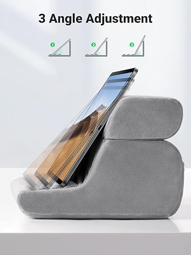 Miniatura 6 de UGREEN Soporte de almohada para tablet para regazo, suave, con 3 ángulos de visión, accesorios de oficina en casa ajustables, compatible con iPad
