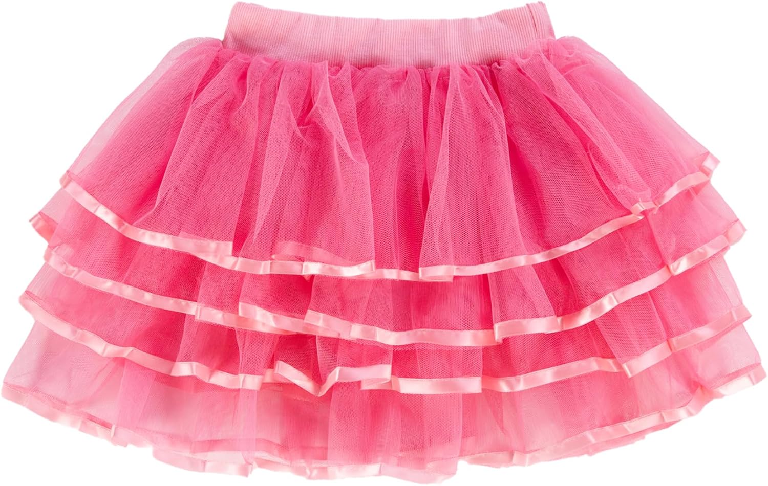 Jastore 4 Layered Tulle Tutu Skirt for Girls Birthday Party Kids Tulle Tutu Skirt Girl Ballet Tutu Skirt - Image 2