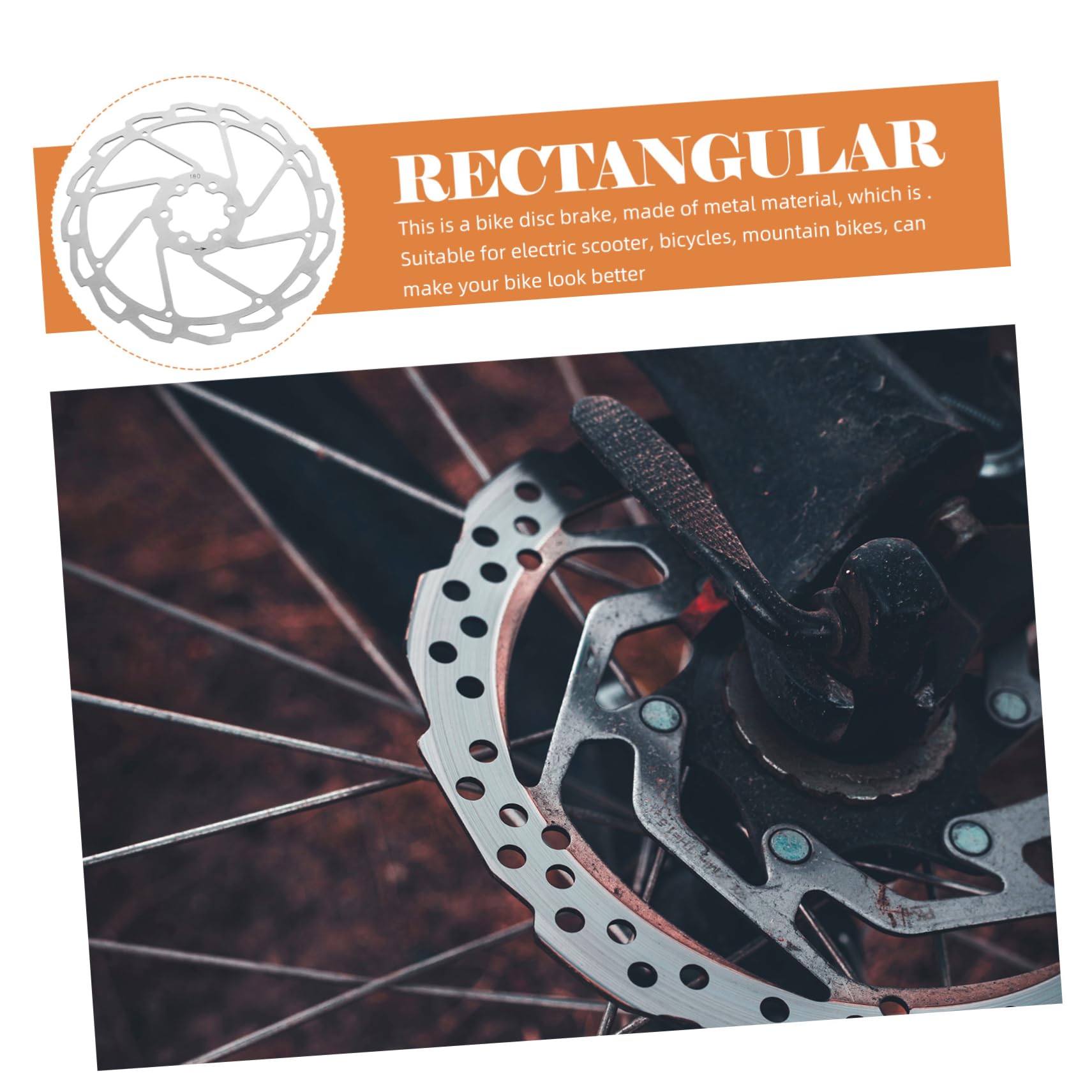 Happyyami Hydraulic Disc Brake Set 44mm Hole 180mm Rotor Bike Disc Brake Pad Sturdy Metal Material Easy Installation