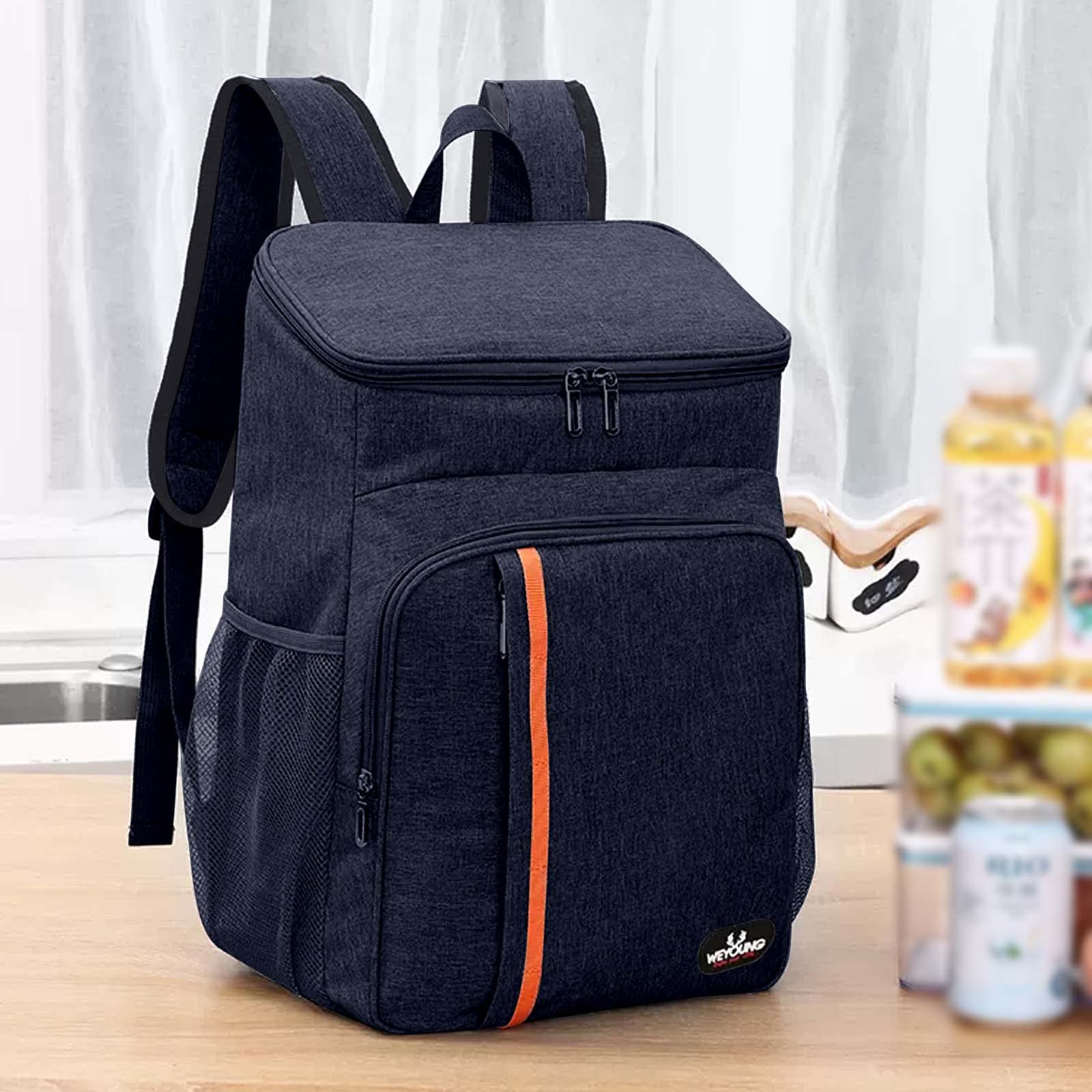 Mochila Nevera Isotérmica 23L - Bolsa Térmica Impermeable Grande para Picnic, Almuerzo, Playa, Camping y Senderismo - Refrigeración (Azul)