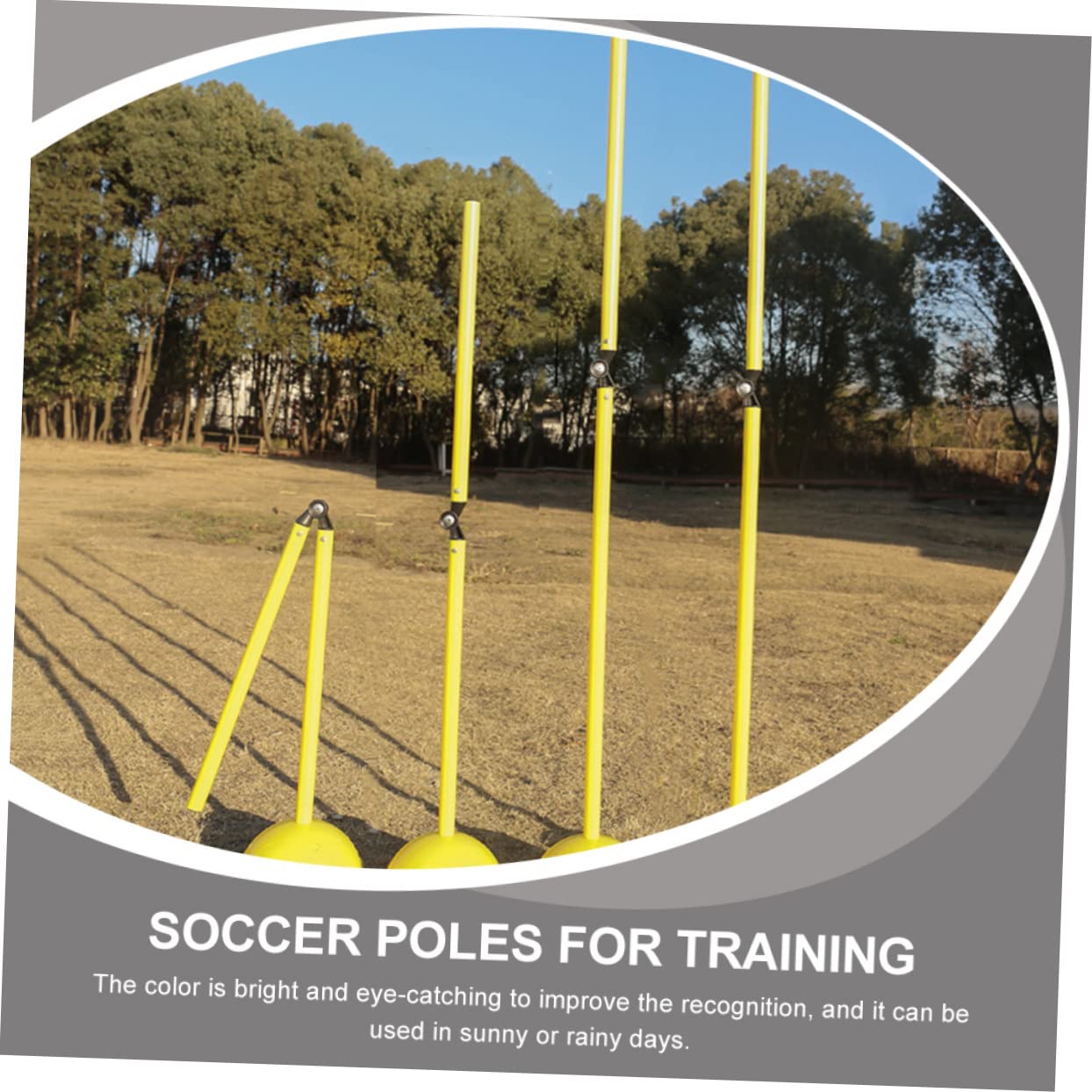 Fußball-Trainings Stange Agility-trainingsgerät Fußballtrainingsausrüstung Agility-stöcke Für Fußball Fußball-Tool Fußball-trainingsstange Fußballstangen Yellow Abs 2st