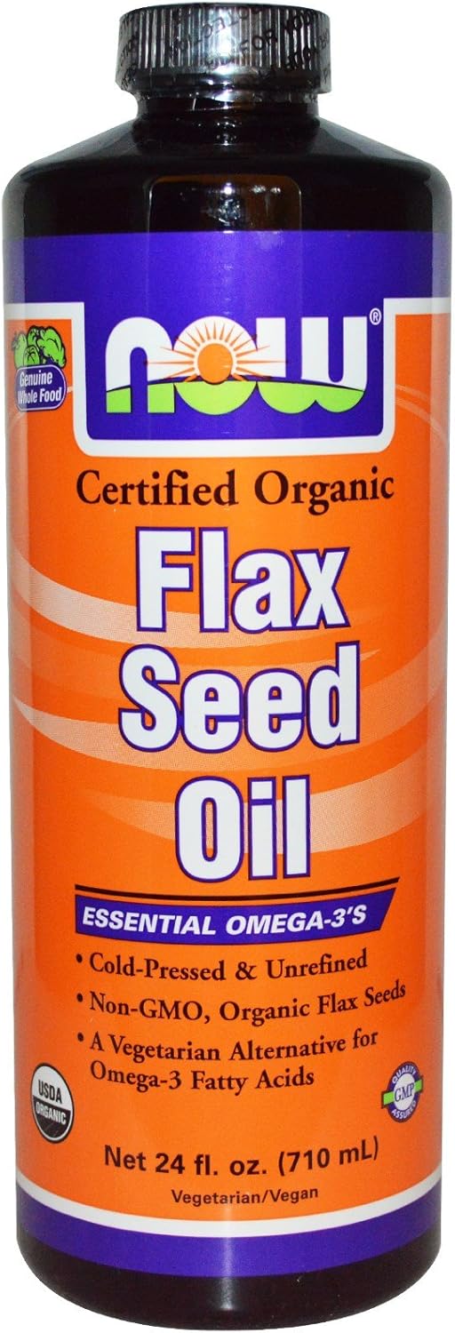 Now Foods Flax Seed Oil, 24 oz (Pack of 2)