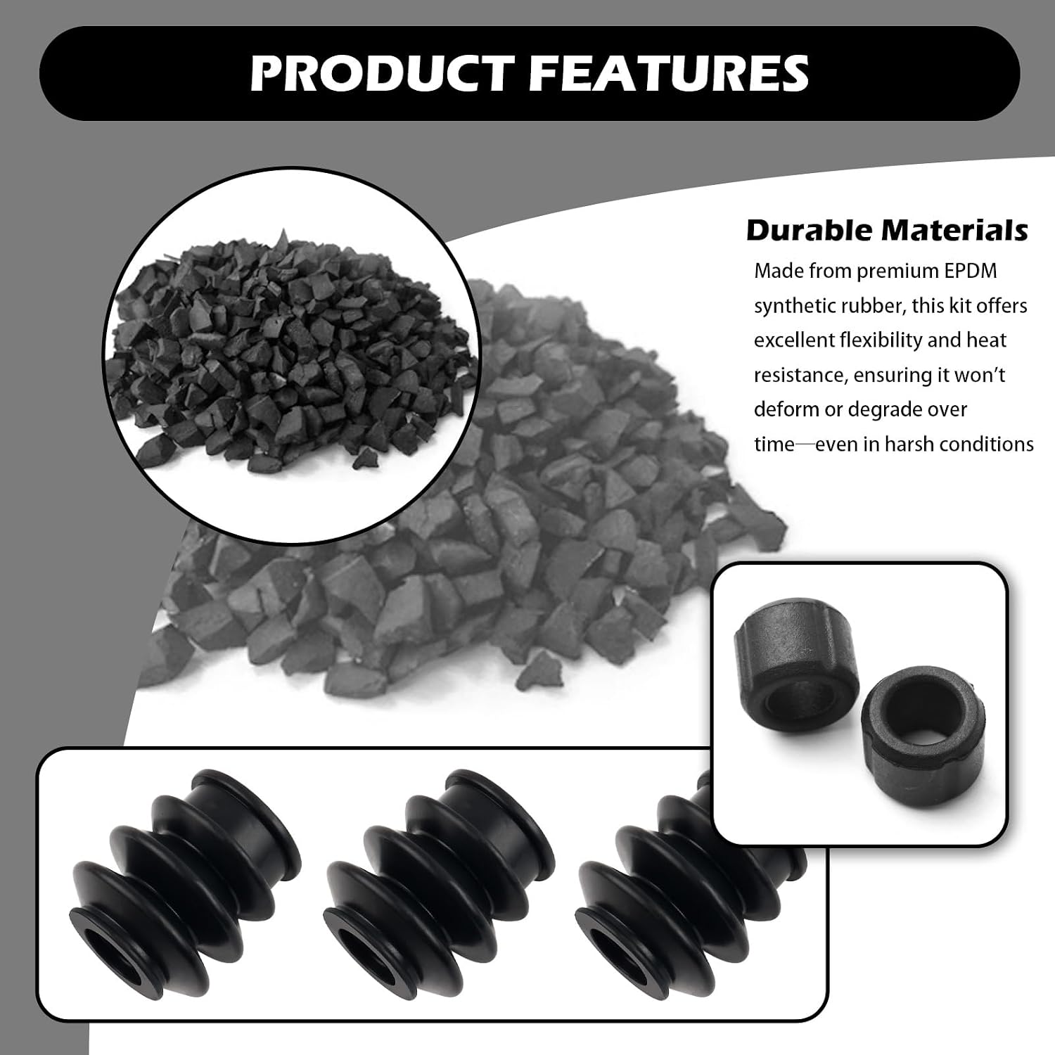 4PCS Brake Caliper Pin Bushing Kit,Rubber Brakes Calipers Slide Pins Bushing for Sealing,Durable Caliper Pin Boots Car Accessories Compatible with Honda,Chevrolet,Pontiac
