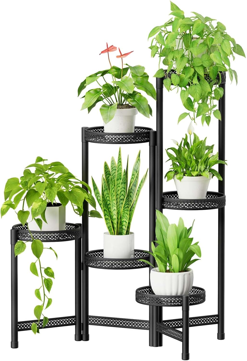 iDavosic.ly 6 Tier Plant Stand Indoor Tall, Corner Metal