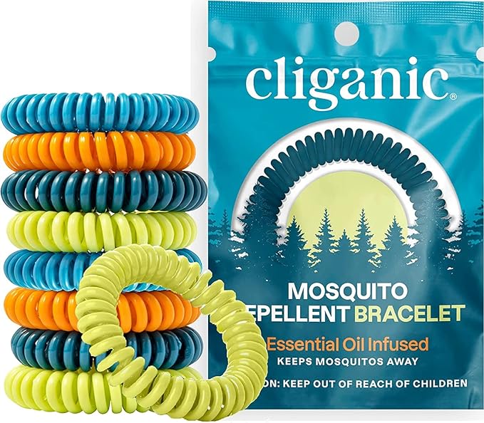 Cliganic 50 Pack Mosquito Repellent Bracelets for Adults & Kids - Natural DEET-Free Bands, Individually Wrapped Cliganic 50 Pack Mosquito Repellent Bracelets for Adults & Kids - Natural DEET-Free Bands, Individually Wrapped