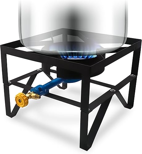 Miniatura 9 de Estufa de gas propano de un solo quemador, quemador de propano cuadrado para exteriores, resistente, estufa de gas portátil, quemador de propano